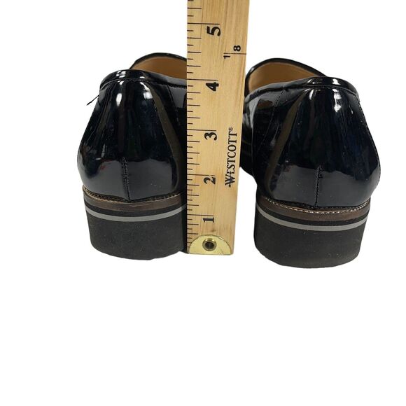 Alex Marie PLATFORM LOAFERS Size 9 Womens Chain Goth Black Patent Grensley Shoes - Picture 8 of 11